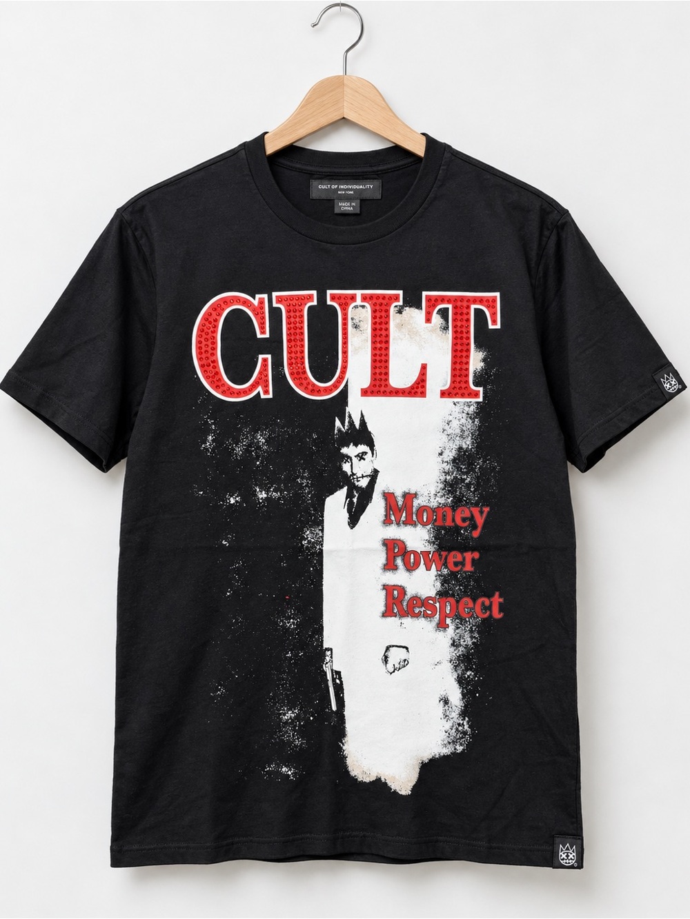 Cult of Individuality Black Tee with Red Graphic